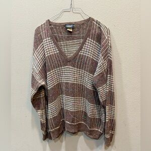 Alexander Julian Vintage Knitted V-Neck Sweater Made in Italy